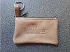 011141  / 25 Schlüsseltasche Nylon-RV, Leder, + Werbedruck